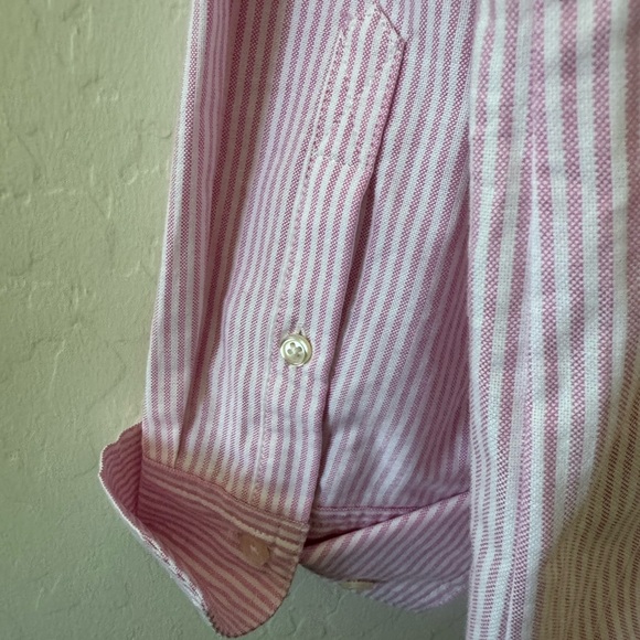 Zara Light Pink Striped Button-Down Shirt - Picture 5 of 6
